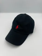 ▪️POLO RALPH LAUREN ポロラルフローレン キャップ コットンツイル ブラック 赤ロゴ