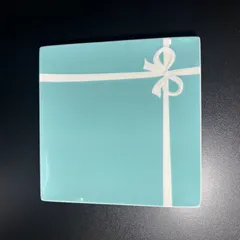 ティファニー　ブルーリボン　スクエアプレート　ミニサイズ TIFFANY & Co. (ティファニー) スクエアプレート ブルーリボン 25cm
