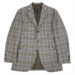 27L12 《美品》 BEAMS F ビームスエフ テーラードジャケット ウールジャケット ブレザー 95 アイボリー ブラウン ウール メンズ 男性用u02t