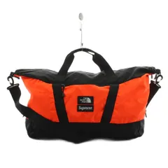 シュプリーム × ザノースフェイス THE NORTH FACE 16AW エーペックス ダッフル Apex Duffel Bag ボストンバッグ ハンドバッグ ショルダーバッグ 2way ロゴ ナイロン オレンジ 黒 ブラック NF00CE56 /AN17