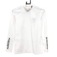 【新品】パーリーゲイツ ハイネックインナーシャツ 白×黒 袖ロゴ 多機能素材 レディース 2(L) ゴルフウェア PEARLY GATES