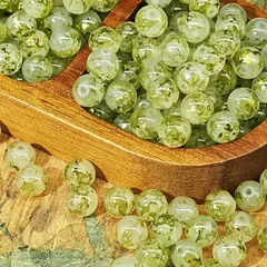 No.313 【40個セット】ビーズ 8mm グリーン系 緑 爽やか ハンドメイド素材