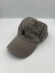 ▪️POLO RALPH LAUREN（ポロ ラルフローレン）キャップ グレー 刺繍ロゴ ワンポイント