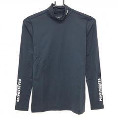 新品】パーリーゲイツ ハイネックインナーシャツ ネイビー×白 袖ロゴ