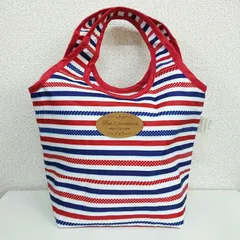 保冷保温 折りたたみ ランチバッグ ランチバルーンS ミニエコバッグ 手提げ コンビニバッグ 縞模様 しましま 合皮タグ マリンボーダー ホワイト AF6015WH