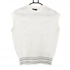 キャロウェイ ニットベスト 白 裾ライン レディース M ゴルフウェア 2024年モデル Callaway