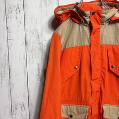 THE NORTH FACE ノースフェイス マウンテンパーカー オレンジ×ベージュ 150 キッズ ナイロンジャケット アウトドア