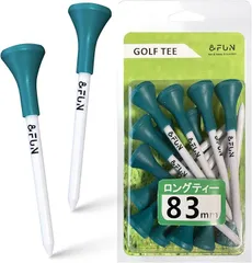 &FUN ラバーヘッドロングティー Simple 83mm 15本入中上級者 乗せやすい 折れにくい ゴルフティー (Proビリジアン)