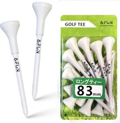 &FUN ラバーヘッドロングティー Simple 83mm 15本入中上級者 乗せやすい 折れにくい ゴルフティー (Proホワイト)