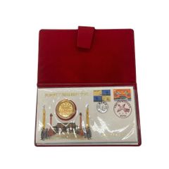 ☆希少美品☆天皇陛下御在位六十年記念メダル・切手セット 昭和61年