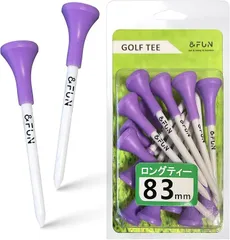 &FUN ラバーヘッドロングティー Simple 83mm 15本入中上級者 乗せやすい 折れにくい ゴルフティー (Proパープル)