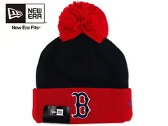 NEWERA ニューエラ MLB BATTING PRACTICE POMPOM BEANIE BOSTON REDSOX NAVY/RED ポンポンニット ボストンレッドソックス ネイビー/レッド 22575【共】
