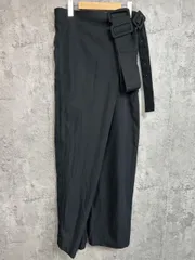 antiqua アンティカ サロペット ワンショルダー ポケット付き オールインワン sizeF/黒 ■■ レディース