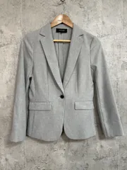 UNTITLED アンタイトル ポケット付き ボタン シンプル テーラード ジャケット size1/グレー ■■ レディース