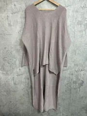 OSMOSIS オズモーシス 変形個性派 デザイン シルエット ワイド幅 ニット セーター sizeF/ピンク ◆■ レディース