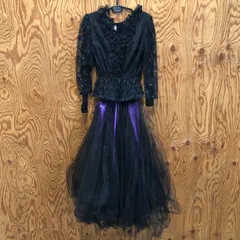 $【値下げ交渉可能】 社交ダンスドレス  パーティドレス スパンコール シースルー ブラック フリル