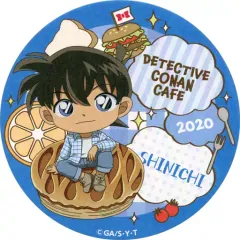 【中古】マグカップ・湯のみ [単品] 工藤新一 コースター 「名探偵コナンカフェ2020 缶入りチョコレート」 同梱品
