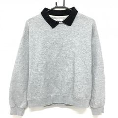 [Excellent Condition] Chamule Collared Sweatshirt, Heather Gray with Black Collar, Women's Golf Wear