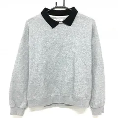 【美品】チャミュレ 襟付きトレーナー 杢グレー 襟黒 レディース  ゴルフウェア Chamule
