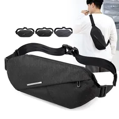 【新着商品】撥水 軽量 メンズ ウエストポーチ ボディバッグ 多収納 ショルダーバッグ 斜めがけ 旅行 / スポーツ用 コンパクト 3 色展開