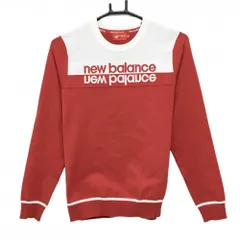ニューバランスゴルフ セーター レッド×白 フロントロゴ ニット レディース 2(L) ゴルフウェア New Balance
