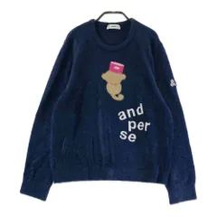 サイズ：LL AND PER SE アンパスィ 2023年モデル ニットセーター  ネイビー系 [240101580687] ゴルフウェア レディース ストスト