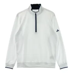 サイズ：M ADIDAS GOLF アディダスゴルフ 2024年モデル ハーフジップ 長袖Tシャツ  ホワイト系 [240101586924] ゴルフウェア メンズ ストスト