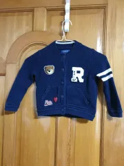 ポロ ラルフローレン ベア ニット カーディガン ネイビー 3T