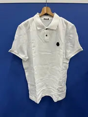 ▪️【新品】MONCLER モンクレール ポロシャツ マットブラックロゴ ホワイト XXL 正規品
