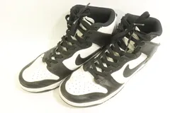 【中古】 NIKE メンズスニーカー 28cm DUNK HI RETRO NIKE 28cm 黒 ブラック 白 ホワイト ロゴ DD1399-105