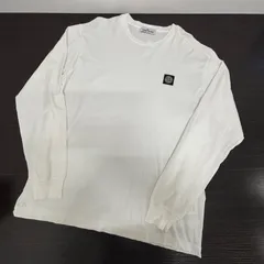 ★ STONE ISLAND ストーンアイランド 長袖Tシャツ  ワンポイントロゴ カットソー トップス XXLサイズ 白