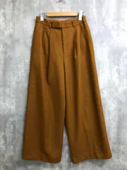 green label relaxing グリーンレーベルリラクシング ユナイテッドアローズ 厚手 ウォッシャブル フラノ ワイド パンツ size40/チャコール ◆■ レディース