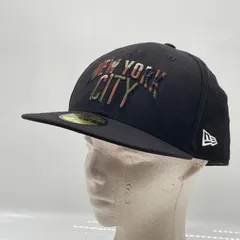 KO3592□ニューエラ 59FIFTY キャップ ブラック カモ 59.6ｃｍ