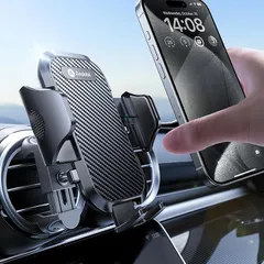【2025革新/丸型・縦型のエアコンに適応】 Andobil スマホホルダー 車 エアコン 【最新クリップ&99％の送風口に適応】 車 スマホスタンド 取付簡単 車載ホルダー 片手操作 携帯ホルダー 360度調整 スマホ ホルダー 車載 円型 吹き出し口  1