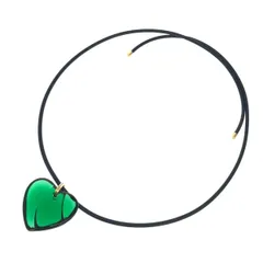 Baccarat バカラ ネックレス  ハート/紐先端K18    グリーン レディース / 240001175035