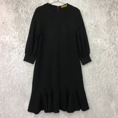 F by ROSSO エフバイロッソ 裾 フレア ワンピース ブラック 38サイズ 〇◇☆