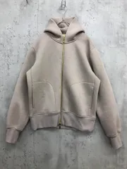 nano universe ナノユニバース 6733123309 テックダンボールダブルジップ パーカー sizeF/ベージュ ■■ レディース
