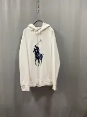 ポロ 白 メンズ フード Tシャツ (XL)