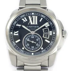 カルティエ Cartier 腕時計 カリブル W7100016 ブラック文字盤 デイト スモールセコンド 裏スケ SS 自動巻き 【中古】のサムネイル