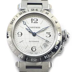 カルティエ Cartier 腕時計 パシャC メリディアン W31078M7 シルバー文字盤 デイト GMT SS 自動巻き 【中古】のサムネイル