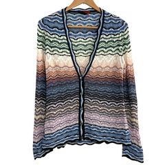 missoni ミッソーニ マルチボーダー ウール シルク カーディガン