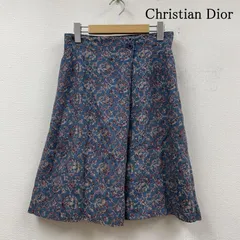 クリスチャンディオール ラップスカート 巻きスカート ひざ丈 ミドル丈 総柄 ボタン ウール レディース M ISItems【USED】【古着】【中古】50122832