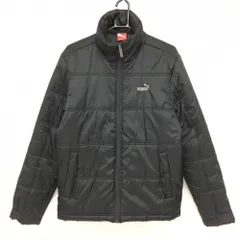 【美品】プーマ 中綿ジャケット 黒 ロゴグレー メンズ US-S ゴルフウェア PUMA