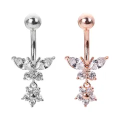 1322 ボディピアス ヘソピアス バナナバーベル サージカルステンレス 14G 1個