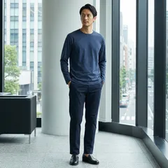 【WORK TRIP OUTFITS GREEN LABEL RELAXING】（ワークトリップ アウトフィッツ グリーンレーベル リラクシング）　ロングTシャツ／無地／シンプル