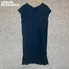 URBAN RESEARCH ダークブルー ノースリーブ Vネック ワンピース Fサイズ