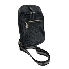 【CASTEL BAJAC/カステルバジャック】メンズボディバッグ 085901 ブラック 型崩れ/ショルダーベルト毛羽立ち有/mik0395