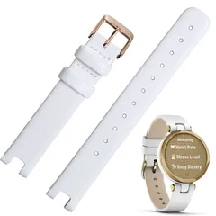 【在庫セール】本革バンド 対応Garmin（ガーミン） Lily 交換バンド Garmin Lily レザーバンド 革製 本物のスキン 軽量 素敵 4色 男女通用 快適なデザイン ガーミン Lily 交換ベルト（ ホワイト）
