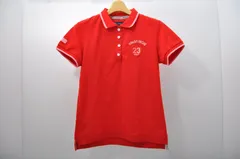 中古 レディース 23区ゴルフ 23区GOLF 半袖ポロシャツ 1(M) 赤 レッド