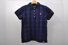 中古 レディース パーリーゲイツ PEARLY GATES 半袖ポロシャツ 2(L) 紺 ネイビー チェック